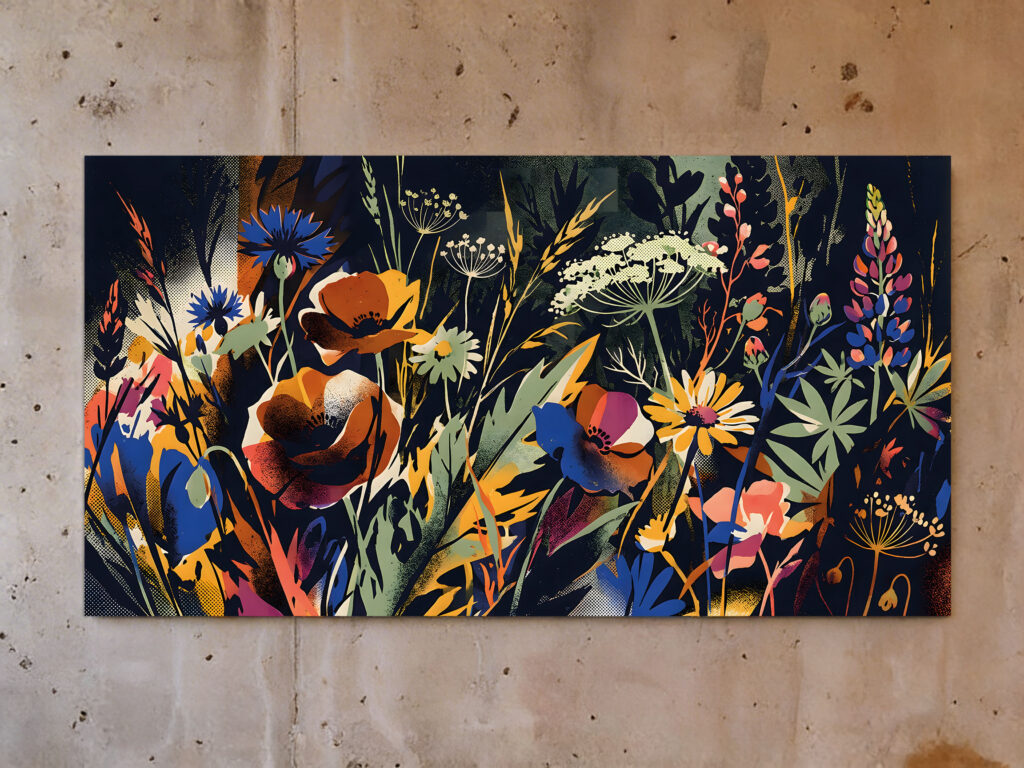 Wildflowers at night